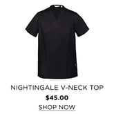 Nightingale Vneck Scrub Top